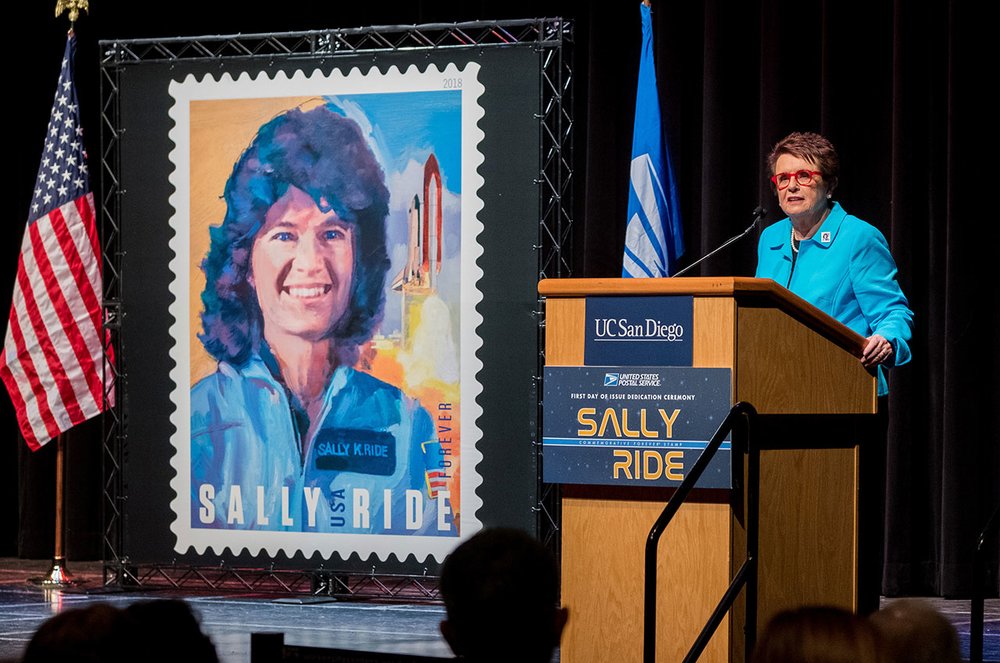 On Thursday, US Postal Service paid a tribute to Sally Ride, the first female astronaut to go in space, by designing a stamp with her face on it